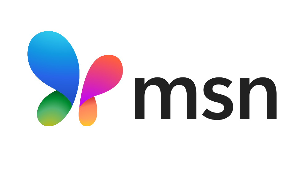 MSN logo with colorful abstract shapes to the left of the black 'msn' wordmark.