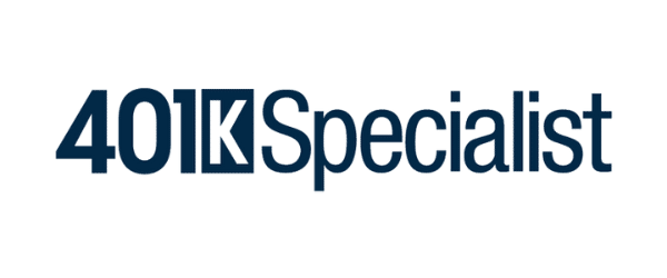 Brand logo reading '401K Specialist' in dark blue on a white background.