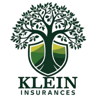 Klein Insurance logo: a stylized dark green tree above a shield, with the text 'Klein Insurance' beneath